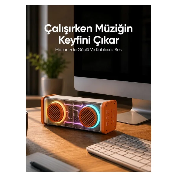 Mikado MD-56BT Turuncu Bluetooth Hoparlör - Görsel 10