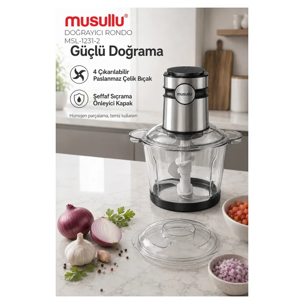 Musullu Meat Max Msl-1231-2 1000 W Rondo - Görsel 3