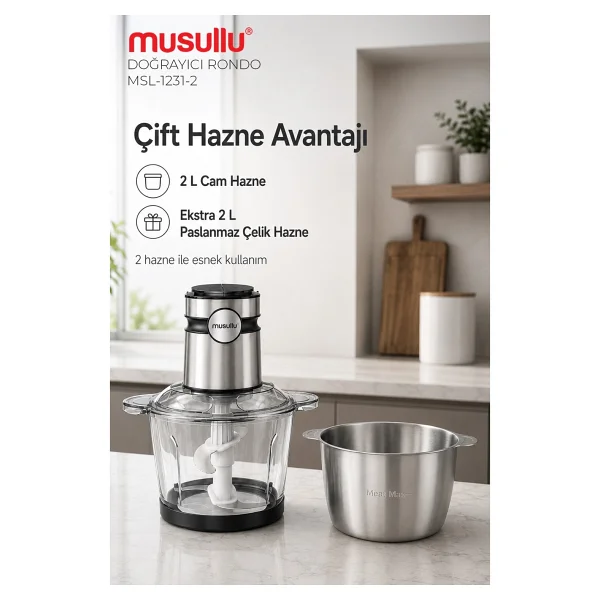 Musullu Meat Max Msl-1231-2 1000 W Rondo - Görsel 4