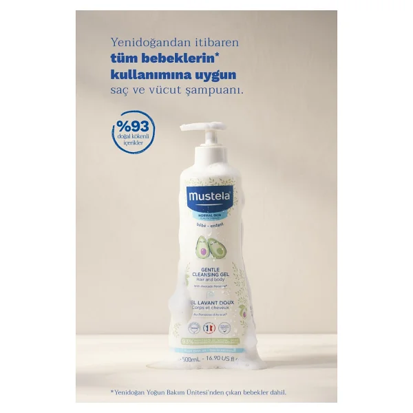 Mustela Gentle Cleansing Gel Yenidoğan Şampuanı 500 Ml - Görsel 6