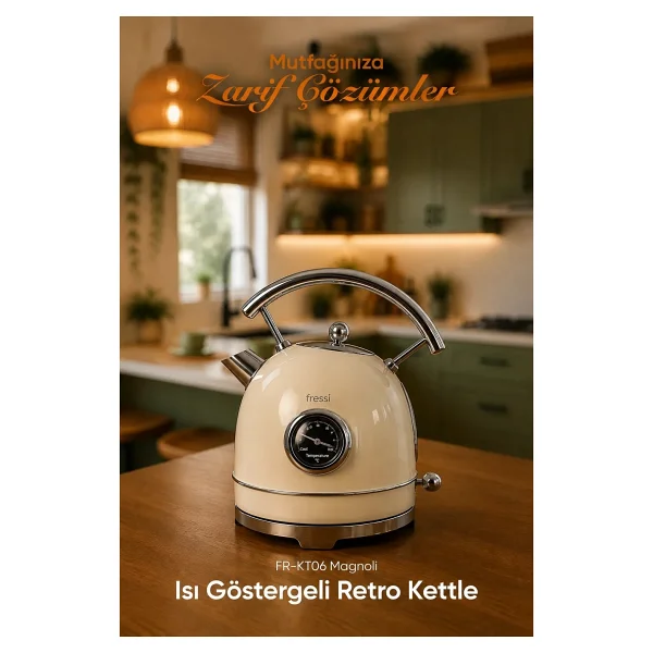 Fressi Magnoli Fr-Kt06 2200 W 1.8 Lt Retro Kettle - Görsel 8