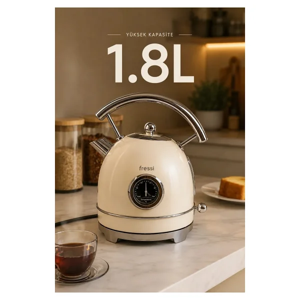 Fressi Magnoli Fr-Kt06 2200 W 1.8 Lt Retro Kettle - Görsel 2