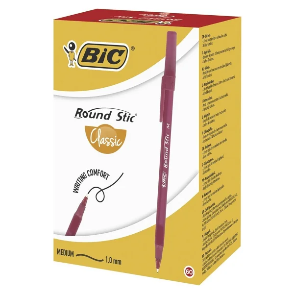 Bic Round Stic 60'lı Tükenmez Kalem Kırmızı - Görsel 6