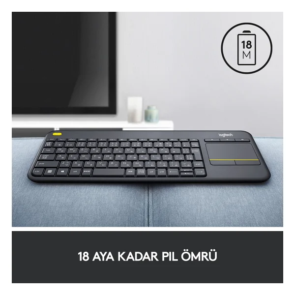 Logitech K400 Plus 920-007149 Siyah Q Kablosuz Klavye - Görsel 7