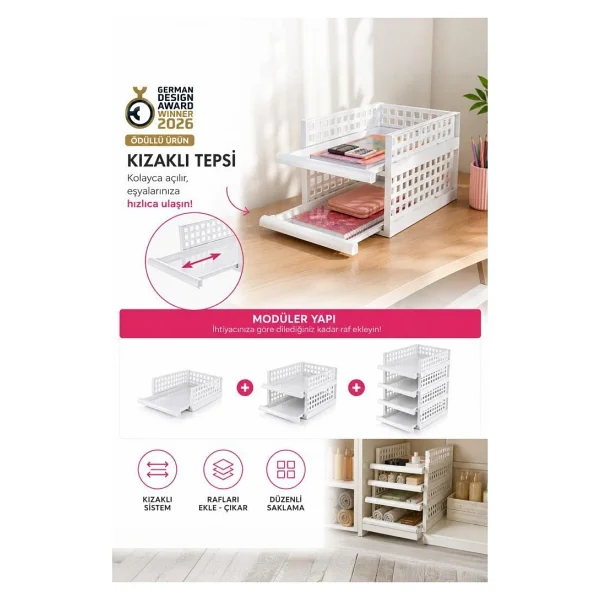 Smartware Akıllı Raf Maxi-Midi Set Beyaz - Görsel 8