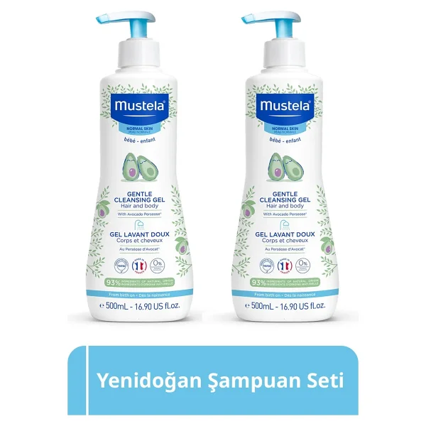 Mustela Organik Avokado Içeren Yenidoğan Bebek Göz Yakmayan Şampuanı Saç, Vücut 500 Ml X2 - Görsel 4