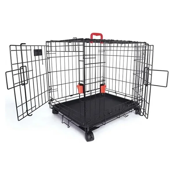 M-Pets Voyager 2 Kapılı Tekerlekli XL 106x71x76 Cm Köpek Kafesi - Görsel 2