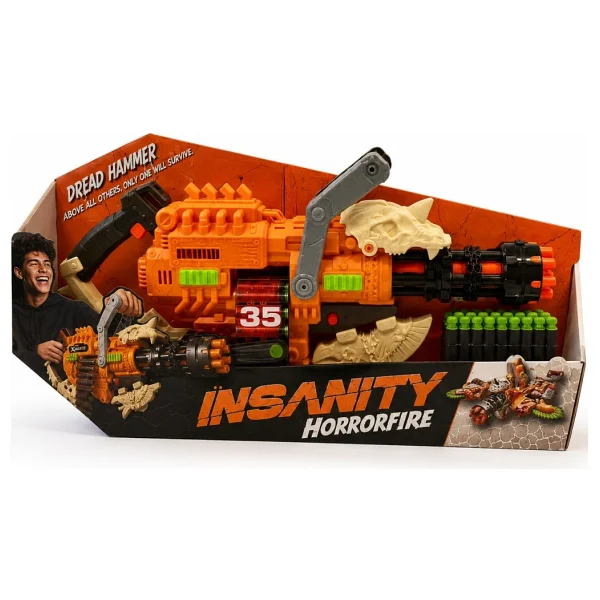 X-Shot Insanity Horrorfire Dread Hammer 48 Mermili Sünger Dart Atan Silah - Görsel 5