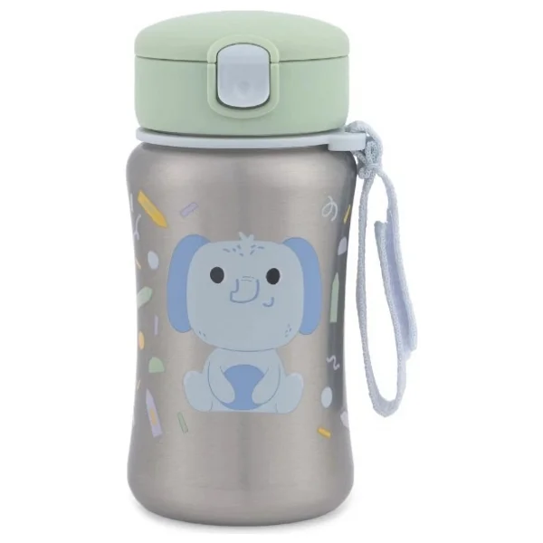 Skip Hop Besties Squad Fil 350 ml Pipetli Paslanmaz Çelik Suluk - Görsel 6