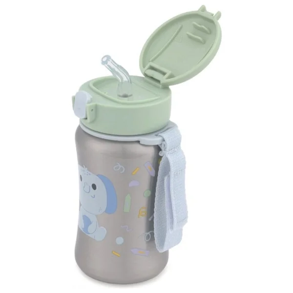 Skip Hop Besties Squad Fil 350 ml Pipetli Paslanmaz Çelik Suluk - Görsel 2