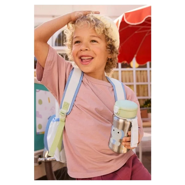 Skip Hop Besties Squad Fil 350 ml Pipetli Paslanmaz Çelik Suluk - Görsel 5