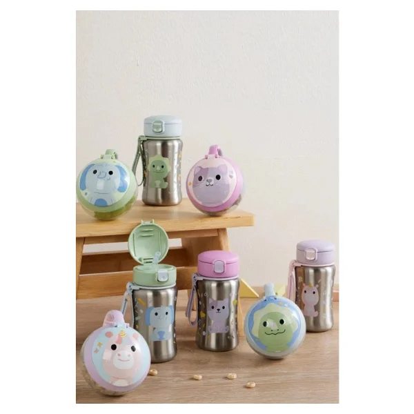Skip Hop Besties Squad Unicorn 350 Ml Pipetli Paslanmaz Çelik Suluk - Görsel 4