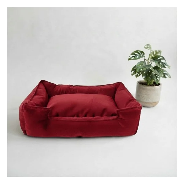 Brt Pet Kedi Yatağı 60x45 Cm Yıkanabilir Küçük Irk Köpekler Için Rahat Kullanım - Kırmızı - Görsel 9