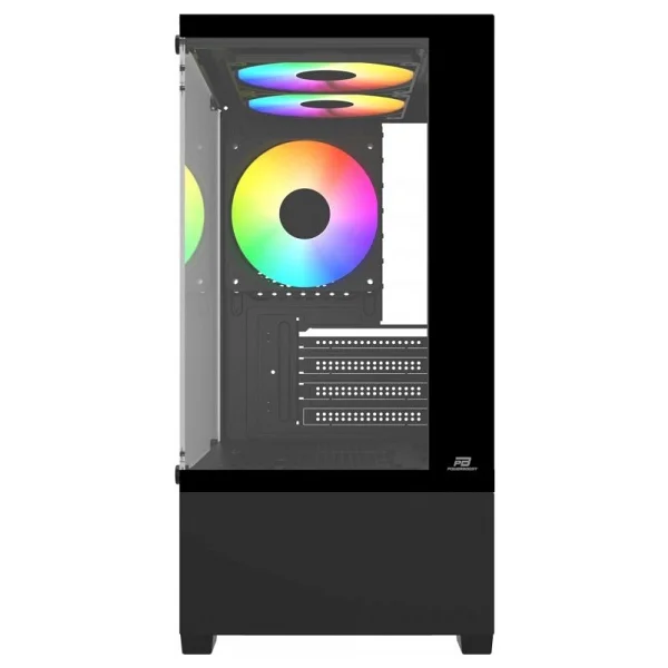 Power Boost Pb-M5001b Rainbow Fanlı 500 W Siyah Micro Atx Oyuncu Kasası - Görsel 3