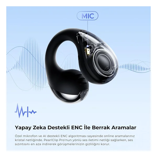 Soundpeats Pearlclip Pro TWS Siyah Open Ear Bluetooth Kulaklık - Görsel 9