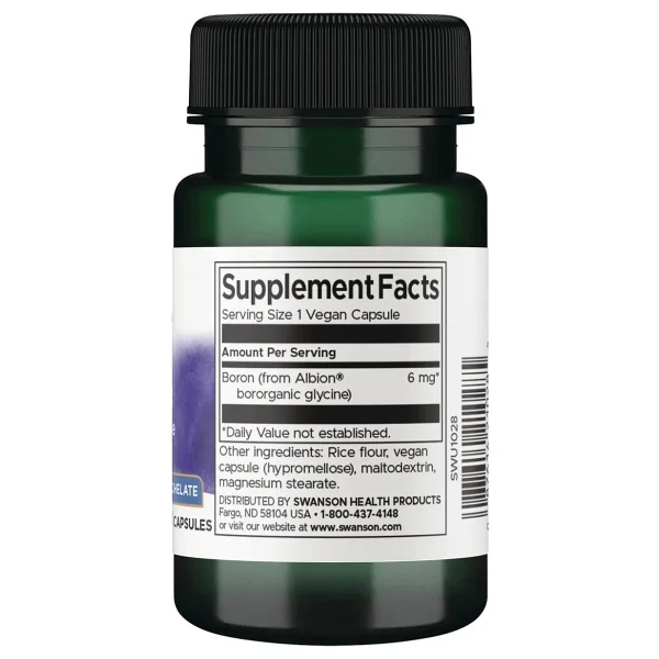 Swanson Albion Boron 6 mg 60 Kapsül - Görsel 2