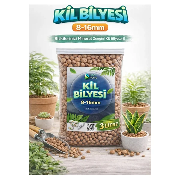 Plant Home Power Mix Bitki Bakımı İçin Doğal Kil Bilyesi (Hidroton) - Topraksız Tarım Kil Bilyesi - 3 Litre - Görsel 3