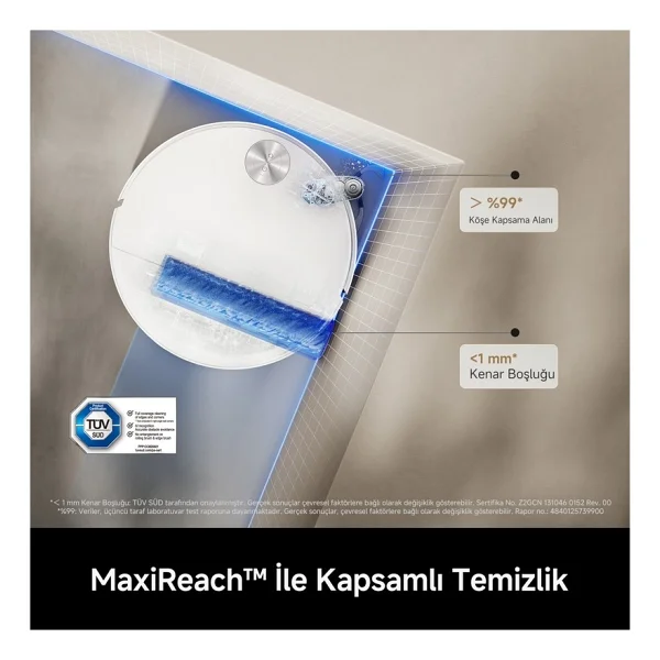 Mova S70 Roller Çöp İstasyonlu Akıllı Robot Süpürge - Görsel 6
