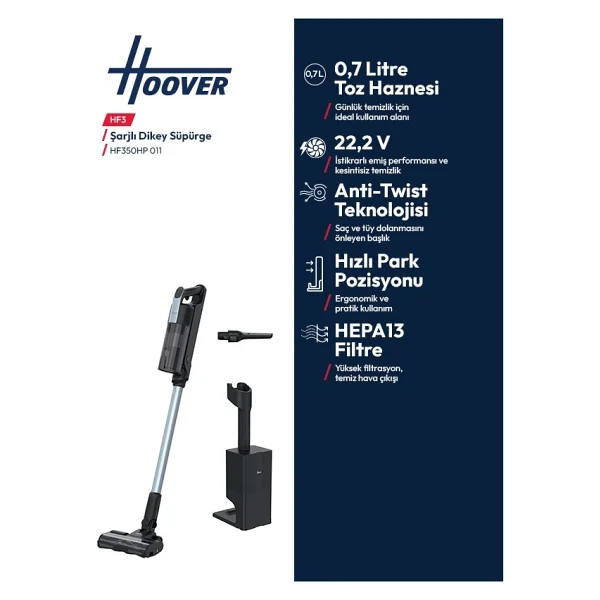Hoover Hf350hp 011 Şarjlı Dikey Süpürge - Görsel 4