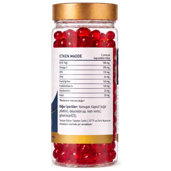 Vitapol Krill Oil Complex Astaxanthin+Choline+Phosphatidylserine+Omega3+Epa Dha 200 Kapsül - 1 - Görsel 2