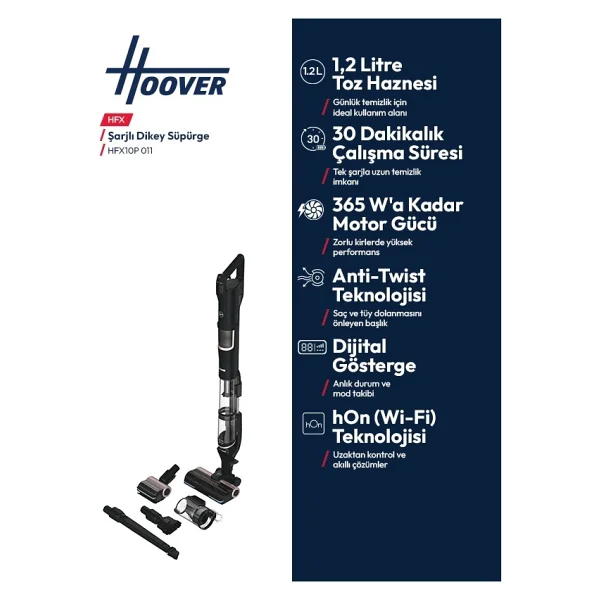 Hoover Hfx10p 011 Hfx Şarjlı Dikey Süpürge - Görsel 6