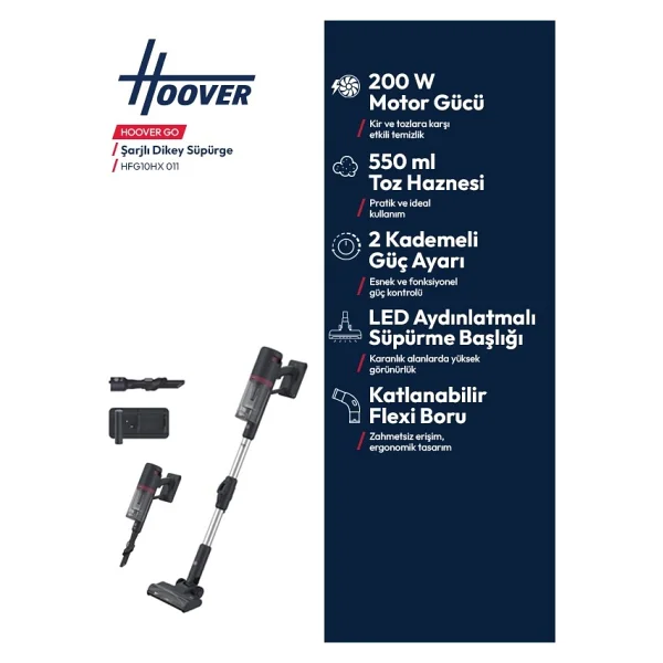 Hoover Hfg10hx 011 Şarjlı Dikey Süpürge - Görsel 3