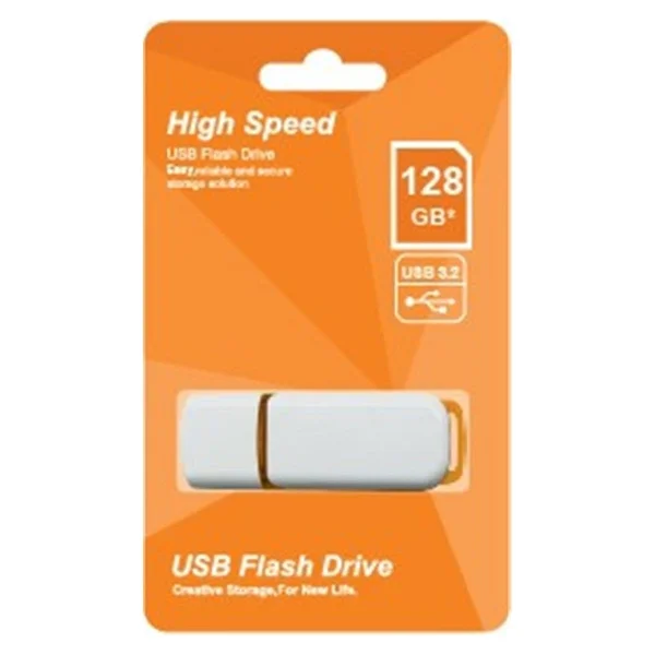 Elba 128gb Plastik Beyaz-Turuncu 3.2 USB Flash Bellek - Görsel 5