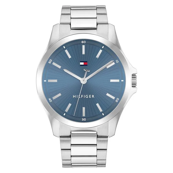 Tommy Hilfiger Bruce Th1710670 Çelik Kordon Gümüş-Mavi Erkek Kol Saati - Görsel 10