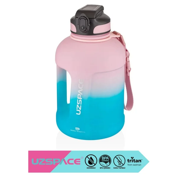 Uzspace 3067 Çift Renk 1700 Ml Motivasyon Matarası - Görsel 4