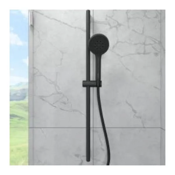 Artema Base Round A4590836 Sürgülü Mat Siyah Duş Seti - Görsel 3