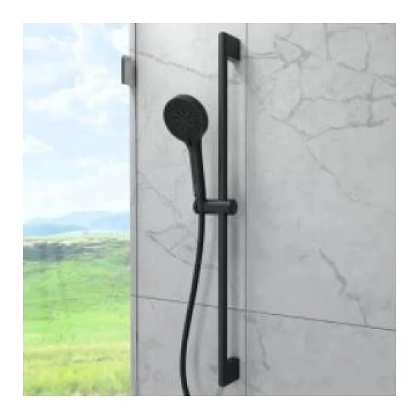 Artema Base Round A4590836 Sürgülü Mat Siyah Duş Seti - Görsel 4