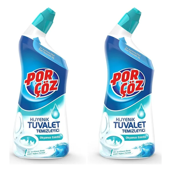 Porçöz Tuvalet Temizleyici Jel Okyanus Esintisi 750 Ml 2li Paket - Görsel 2