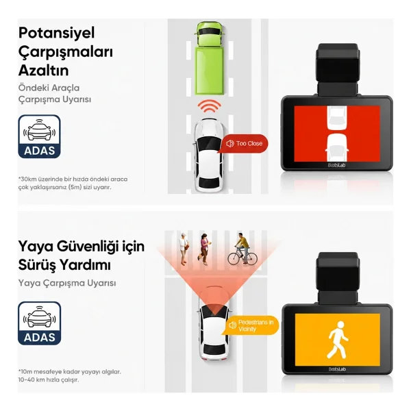 Botslab 360+ G500h Pro Ön Ve Arka Araç Kamerası Seti - Görsel 5