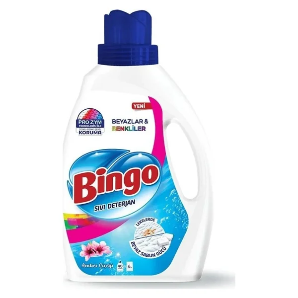 Bingo Amber Çiçeği Beyazlar Ve Renkliler İçin Sıvı Deterjan 1.7 Lt - Görsel 4