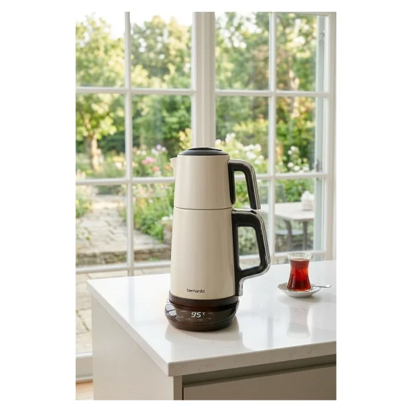 Bernardo Nova 2200 W Krem Dijital Çelik Çay Makinesi - Görsel 7