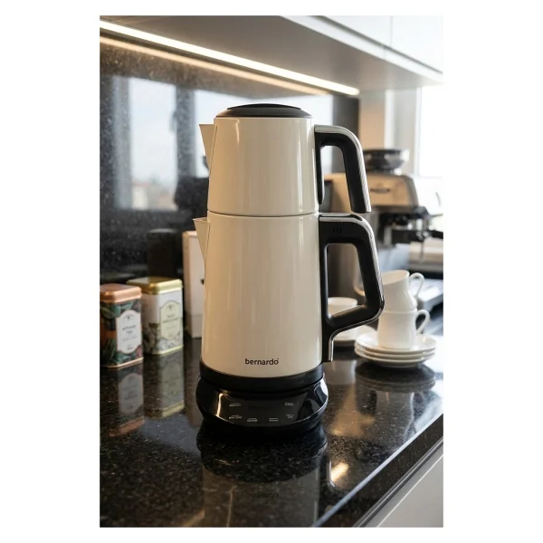 Bernardo Nova 2200 W Krem Dijital Çelik Çay Makinesi - Görsel 3