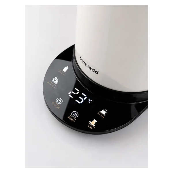 Bernardo Nova 2200 W Krem Dijital Çelik Çay Makinesi - Görsel 4