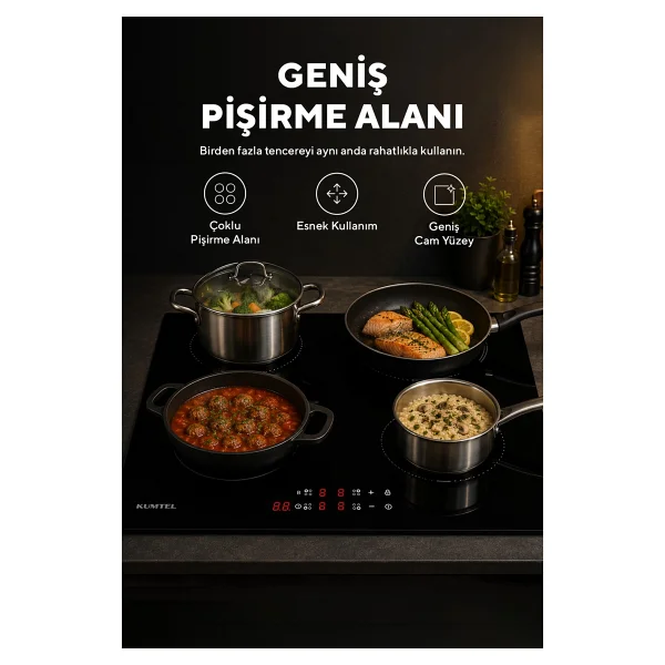 Kumtel Hı6-4tb İndüksiyonlu Ankastre Ocak - Görsel 3