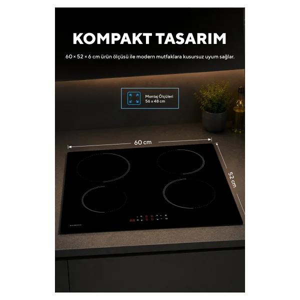 Kumtel Hı6-4tb İndüksiyonlu Ankastre Ocak - Görsel 6