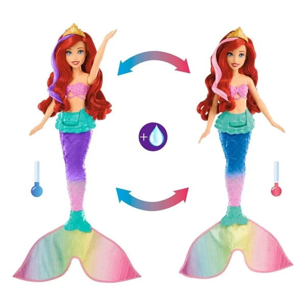 Disney Prenses Yüzen Ve Renk Değiştiren Ariel Bebek Hpd43 - Görsel 8