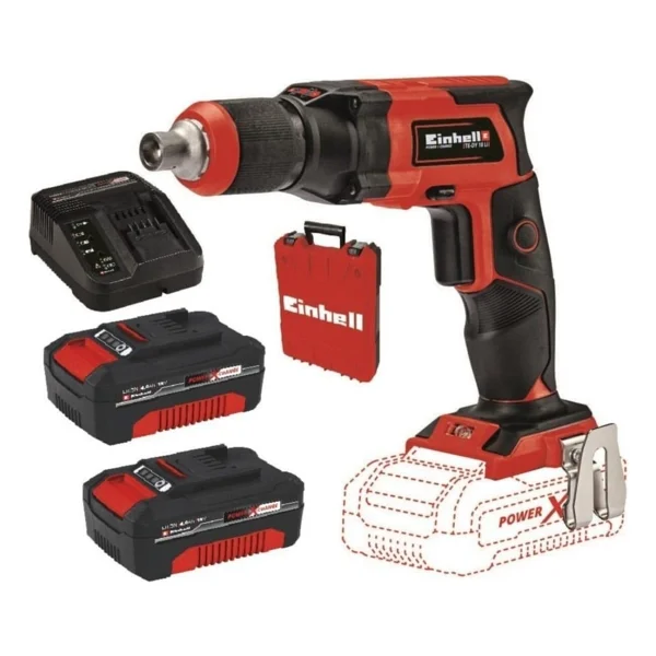Einhell TE-DY 18V Akülü Alçıpan Vidalama + 2 x 4.0 Ah Starter Kit