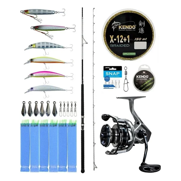 Yek Outdoor Shore Jig Seti Okuma Azores Shore Jigging Spin 304cm 60-150gr 2 Parça Olta Kamışı&Okuma Safyre Sf-4000a 7+1bb Olta Makinesi - Görsel 6