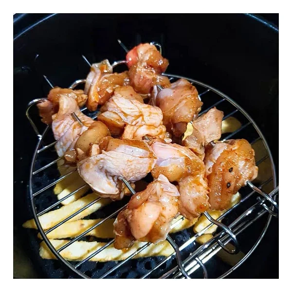 Popüler Airfryer Şiş Izgarası Xiaomi 3.5 Lt Ve Philips 4.1 Lt Ile Uyumlu Hava Fritözü Şiş Izgarası 18 Cm - Görsel 3