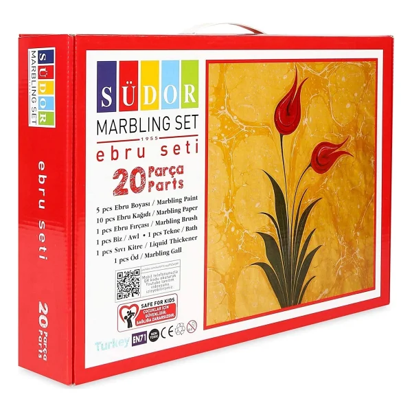 Südor Ebru Boyası Seti A4 - Görsel 6