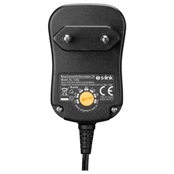 S-Link Sl-128c 8 Uçlu Ayarlı 12 Volt 1 Amper Adaptör - Görsel 2