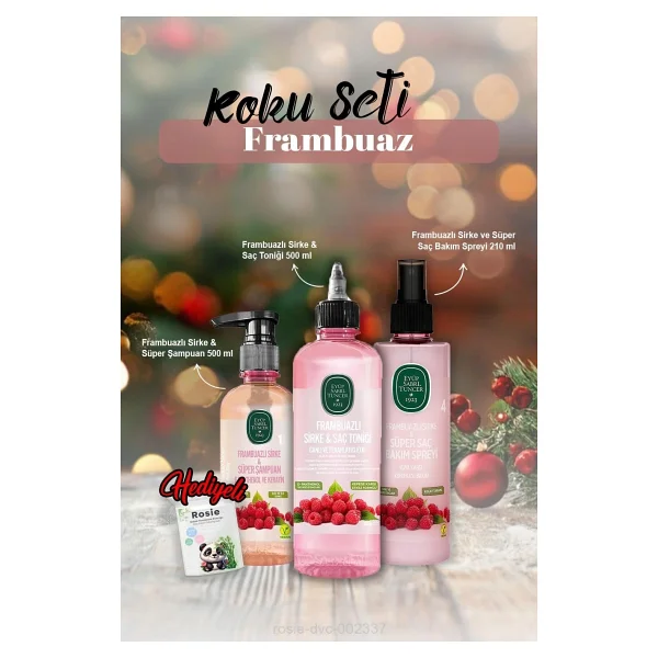 Bakım Spreyi 210 Ml, Şampuan 100 Ml, Tonik 500 Ml Frambuazlı Ve Rosie Hediye - Görsel 6