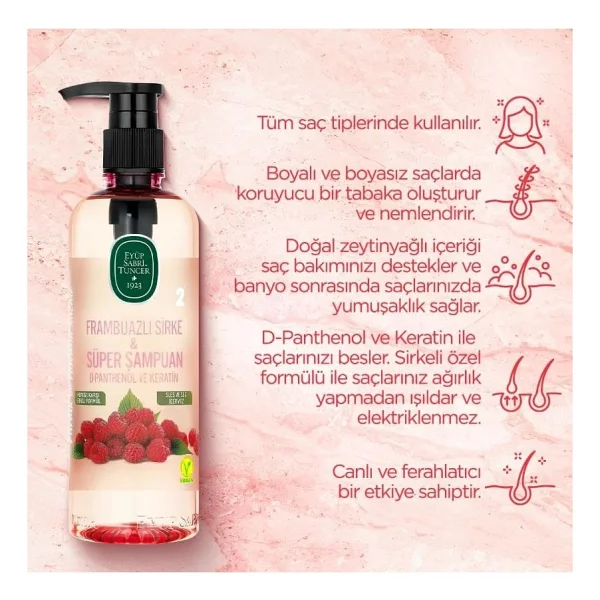 Bakım Spreyi 210 Ml, Şampuan 100 Ml, Tonik 500 Ml Frambuazlı Ve Rosie Hediye - Görsel 3