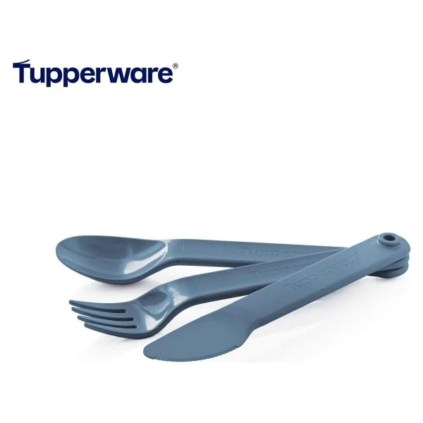 Tupperware Kaşık Bıçak Çatal Mavi Servis Seti - Görsel 3