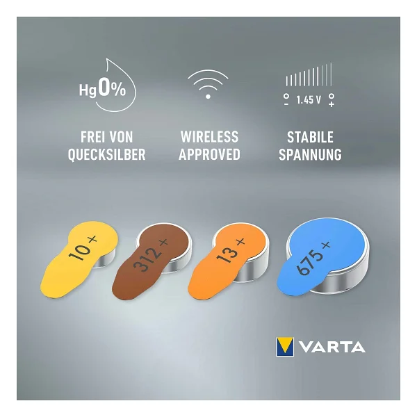 Varta 312 Numara 6'lı 10 Paket İşitme Cihazı Pili - Görsel 3