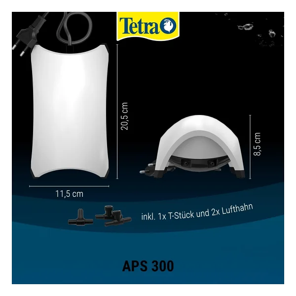 Tetra Tec Aps-300 Çift Çıkışlı 300 lt/h Akvaryum Hava Motoru - Görsel 5